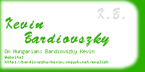kevin bardiovszky business card